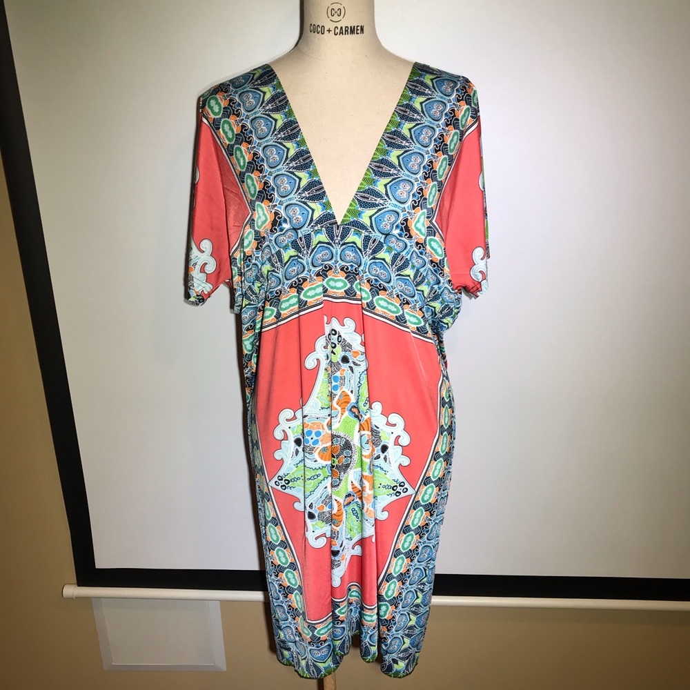 Deep V-Neck Mini Dress  New without tags.